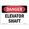 Signmission Safety Sign, OSHA Danger, 10" Height, Elevator Shaft, Landscape OS-DS-D-1014-L-2242 - alternate 1